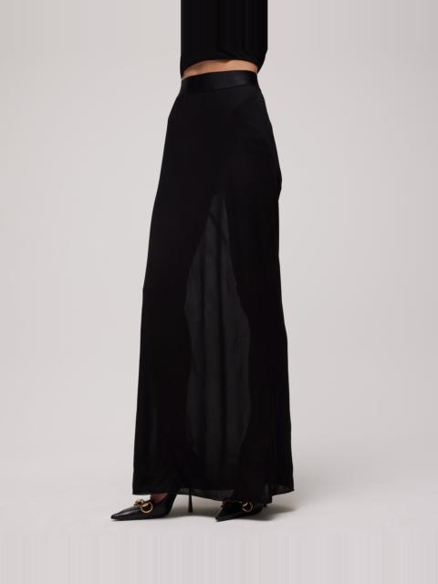 GUCCI Viscose crêpe jersey long skirt
