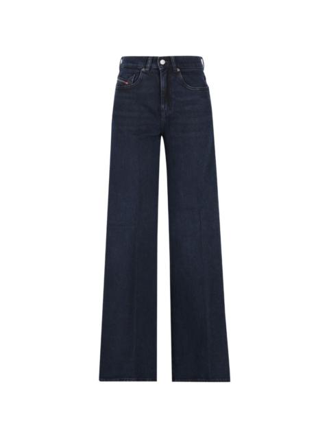 Diesel logo-patch wide-leg jeans