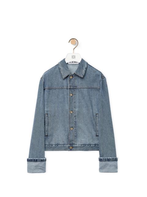 Fisherman turn-up jacket in denim