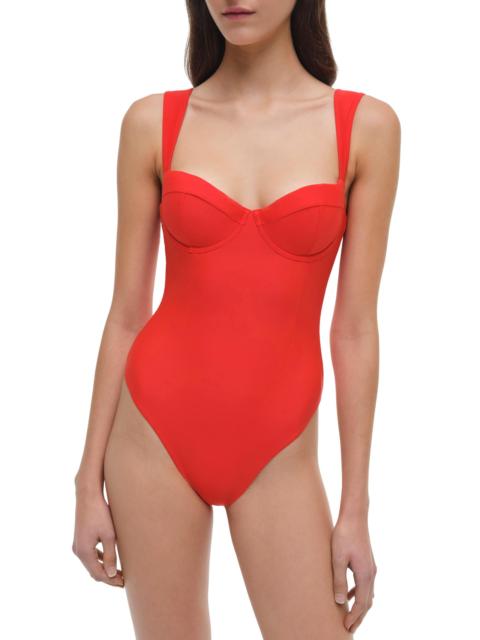 SIMKHAI Women's Kyle One-Piece Swimsuit - Fiery Red