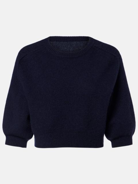 KHAITE Lorelai cropped wool and cashmere sweater