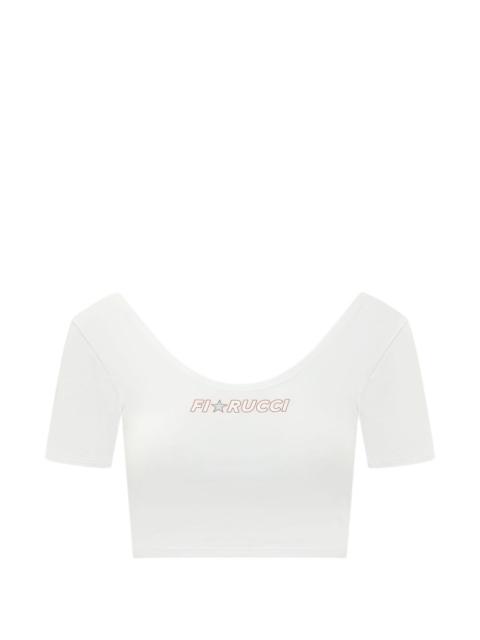 FIORUCCI logo-print cropped T-shirt