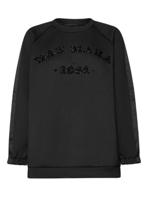Max Mara embellished satin-panel sweatshirt