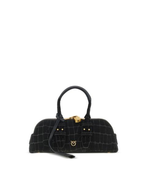 PINKO coconut-print metal logo handbag