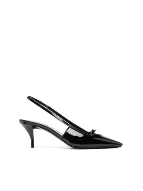 SAINT LAURENT pointed-toe 70mm slingback pumps