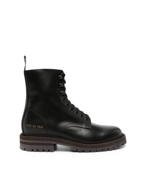 Common Projects lace-up combat boots