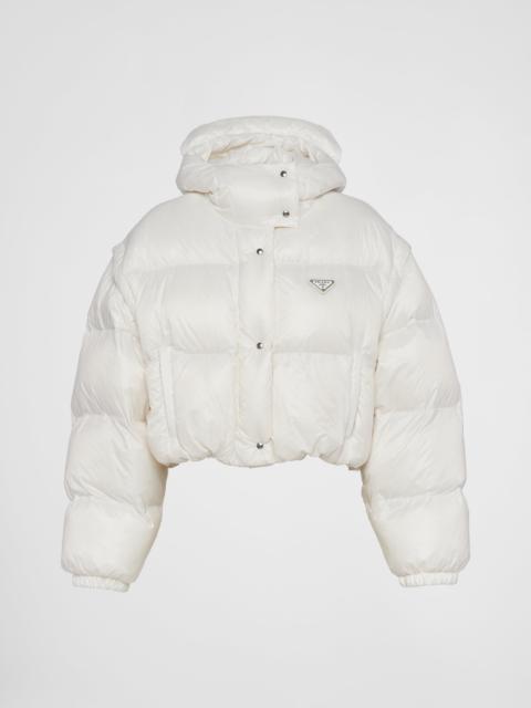 Re-Nylon convertible cropped down jacket