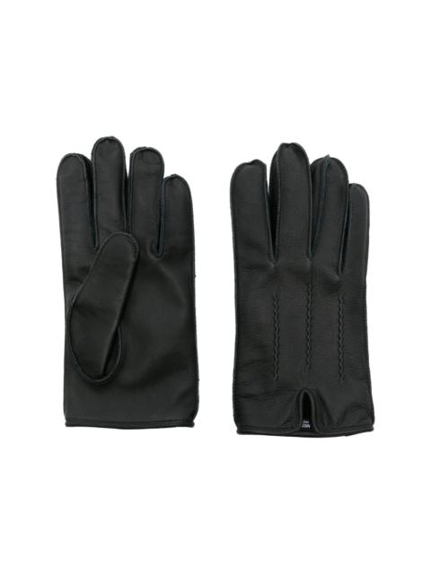 NEIGHBORHOOD exposed-seam leather gloves