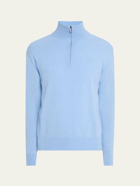 massimo alba Men's Cashmere Half-Zip Sweater