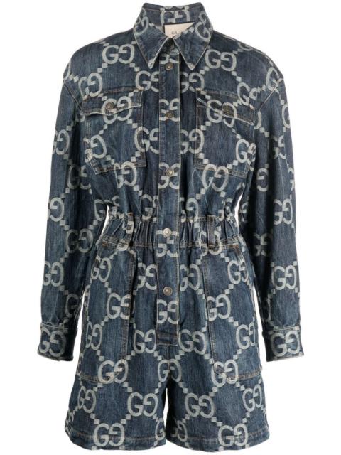 GUCCI Jumbo GG denim playsuit