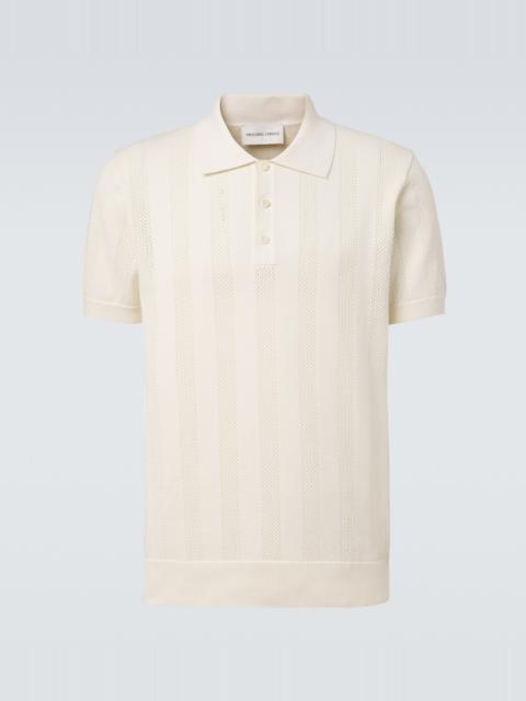 FRESCOBOL CARIOCA Vidal striped cotton jacquard polo shirt