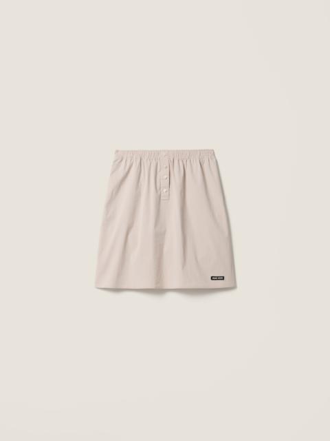 Miu Miu Stretch poplin skirt