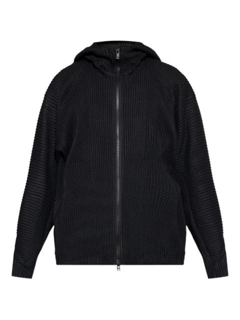 ISSEY MIYAKE Wickerwork hooded jacket
