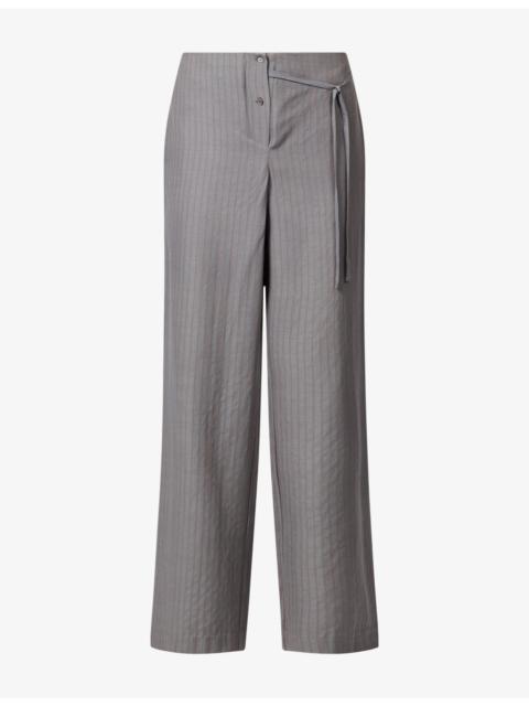 DEIJI STUDIOS Boxer Pant Wide-Leg Wool Trousers