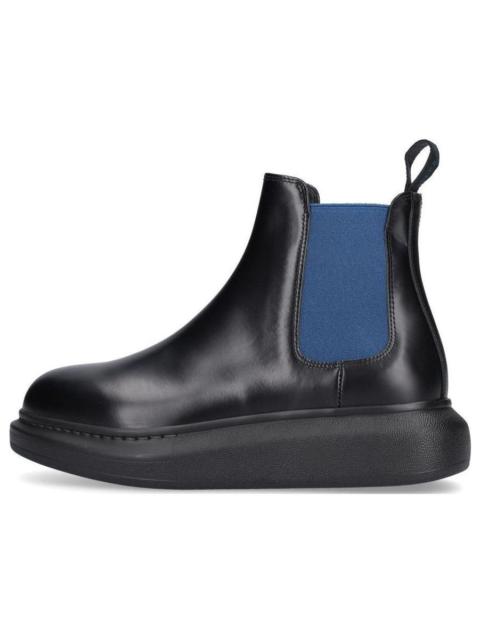 (WMNS) Alexander McQueen Hybrid Chelsea Boot 'Black Blue' 586398WHX561097