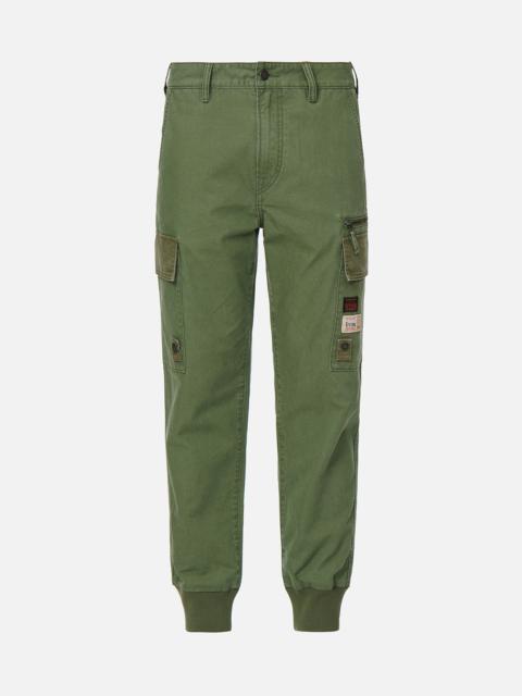 EVISU FABRIC BLOCKING CARGO JOGGER PANTS