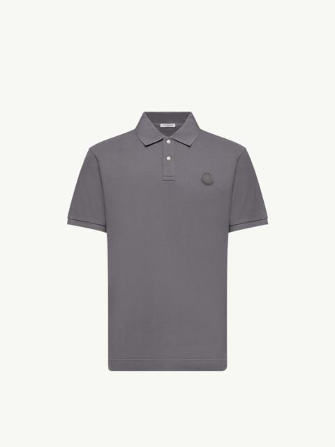 Moncler Logo Patch Cotton Piquet Polo Shirt