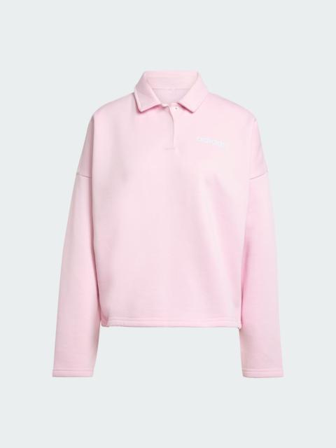 adidas Essentials Linear Fleece Polo Sweatshirt