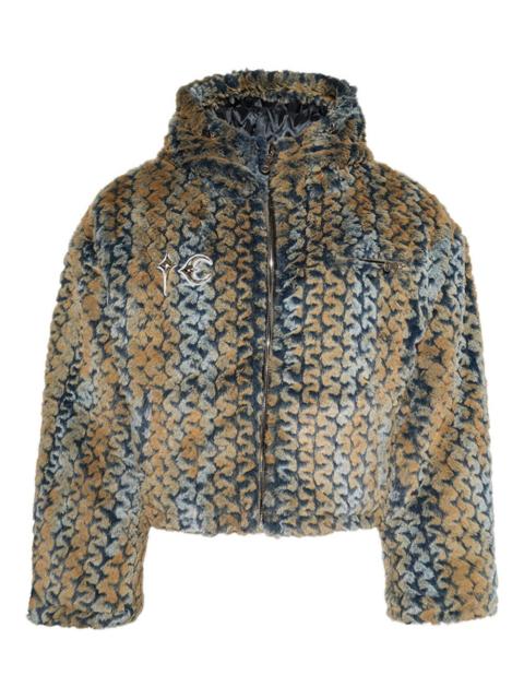 Thug Club wavy leopard-pattern fur jacket