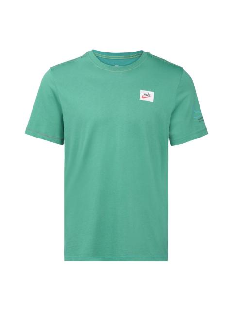 Nike Men's Nike Nsw Tee Swoosh 50 Lbr Casual Sports Breathable logo Printing Short Sleeve Light Green T-S