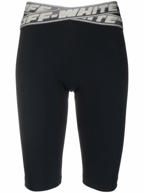 Off-White Athleisure logo-tape cycling shorts