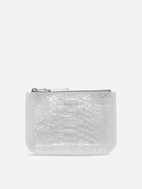 Comme Des Garçons Transparent Snake Zip Pouch Clear
