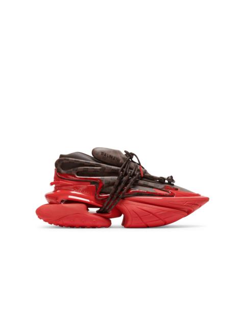 Balmain Unicorn sneakers in neoprene and monogram leather