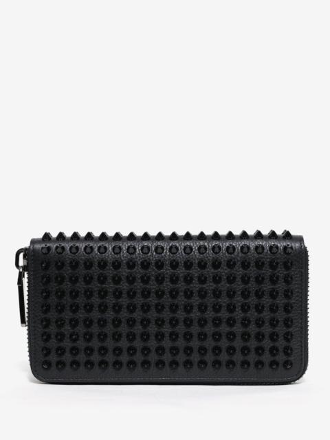 Panettone Black Grain Leather Spikes Wallet -