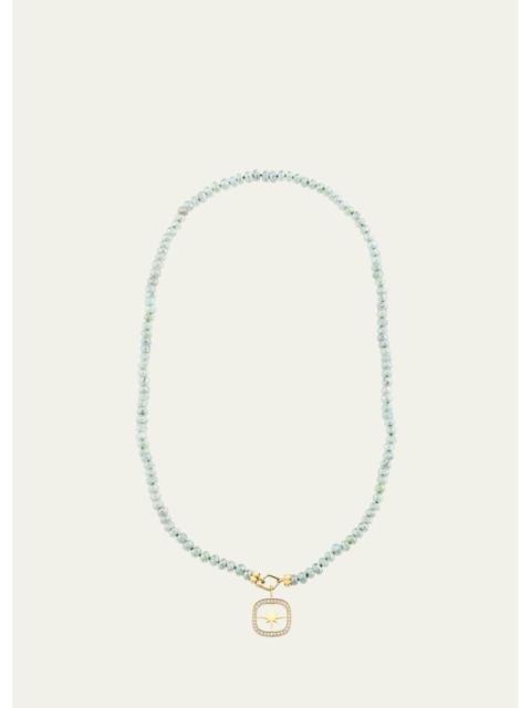 SYDNEY EVAN Open Starburst Diamond Charm on Beaded Necklace