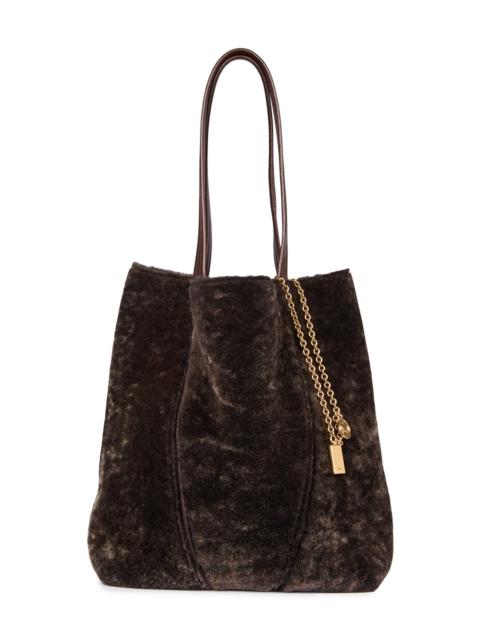 Chloé Women's Spin Shearling Tote Bag - Kohl Brown