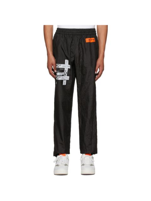 Heron Preston Black Tyvek Crinkled Lounge Pants