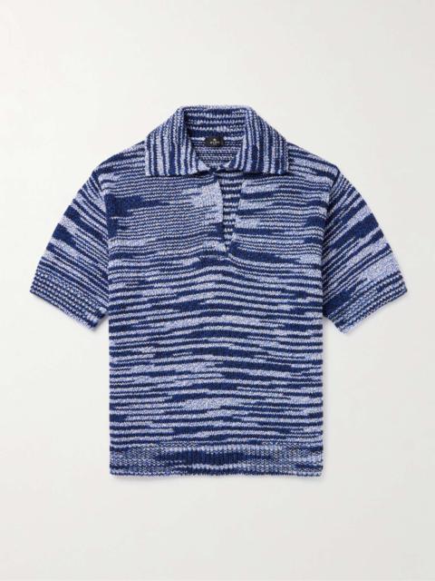 Space-Dyed Cotton-Blend Polo Shirt