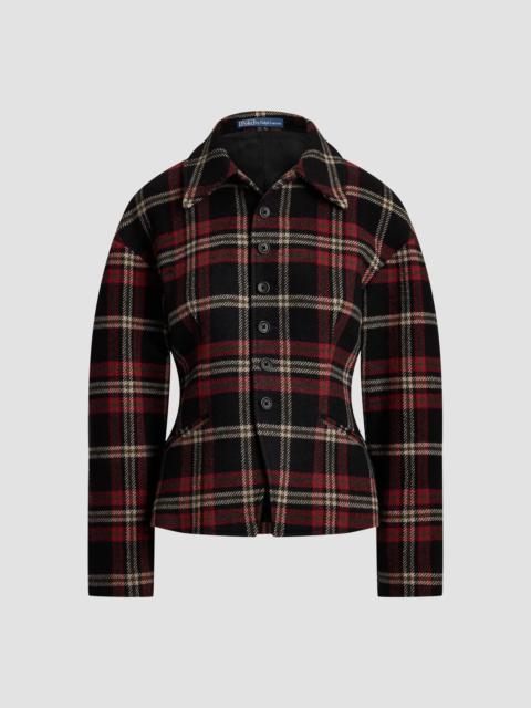 Polo Ralph Lauren Women's Plaid Wool-Blend Tweed Jacket - Red