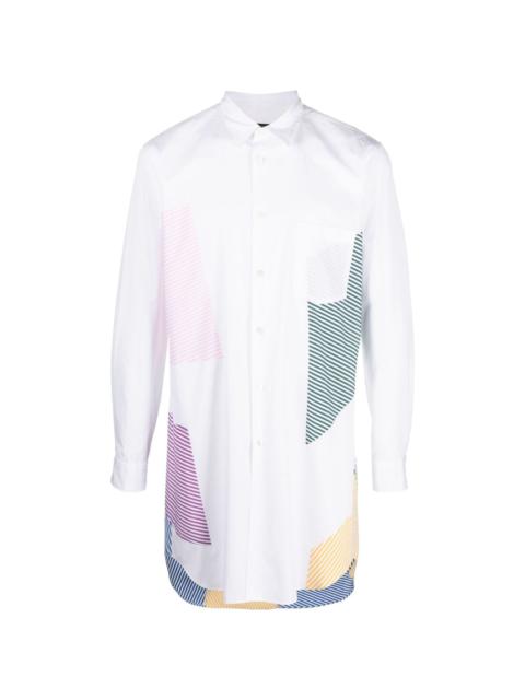 Comme des Garçons Homme Plus geometric-print cotton shirt