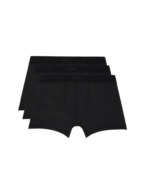 SKIMS Three-Pack Black SKIMS Cotton 3" Boxer Briefs
