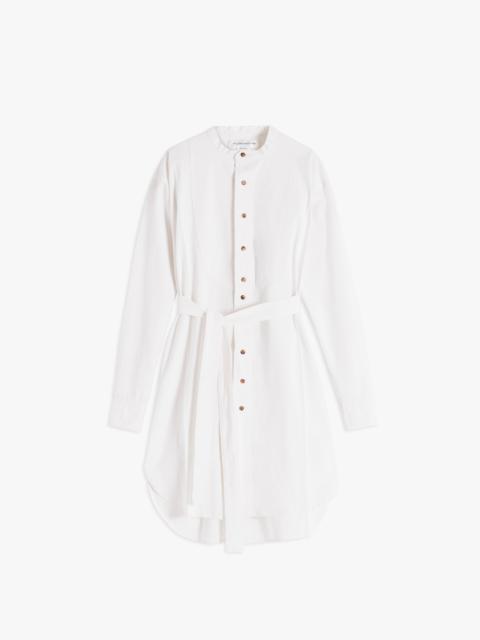 Victoria Beckham Bib Detail Shirt Dress in Ecru