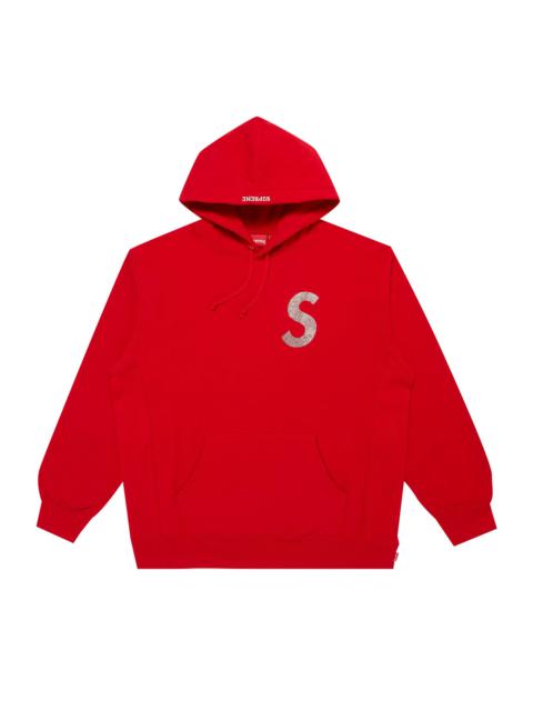 Supreme x Swarovski S Logo Hooded Sweatshirt 'Red'