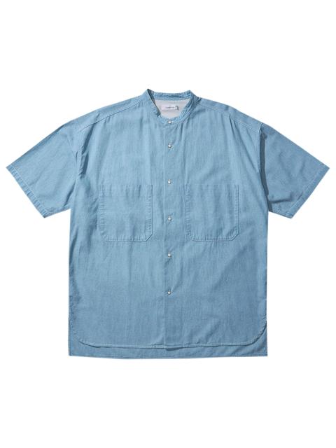 Nanamica nanamica Big Band Collar Wind Shirt 'Indigo Bleach'