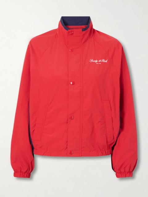 Sporty & Rich Logo-embroidered Shell Jacket