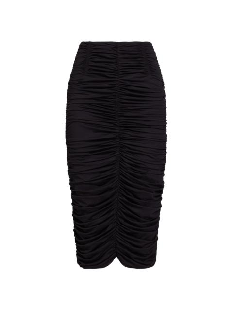 KIKI DE MONTPARNASSE Women's Echauffe Ruched Skirt - Black