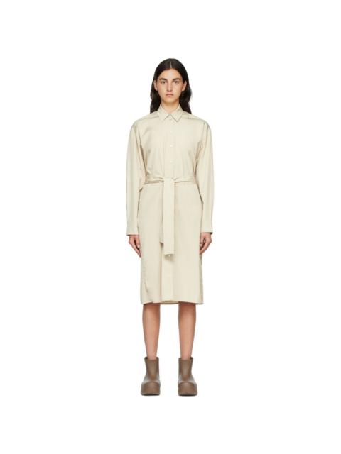 ARCH THE Beige Two-Way Twisted Midi Dress