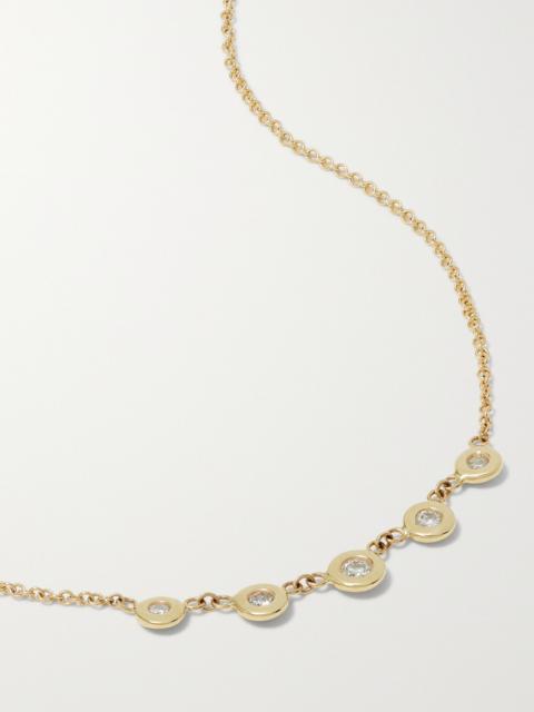 JACQUIE AICHE Emily 14-karat gold diamond necklace Gold