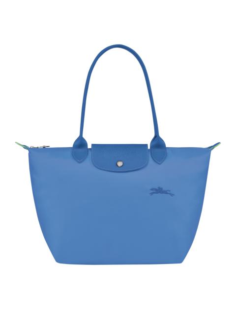 Le Pliage Green M Tote bag Cornflower - Recycled canvas