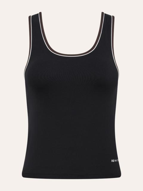 P.E NATION SPECTRUM SCOOP TANK IN BLACK & ESPRESSO