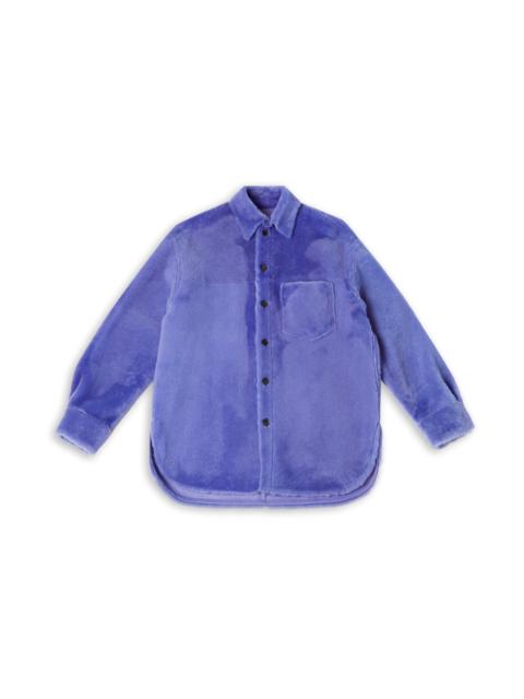 BUTTONED LONG-SLEEVED REVERSIBLE JACKET (PRUNE VIOLET)