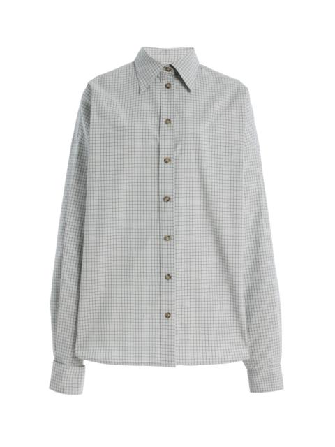 BRANDON MAXWELL The Harvey Cotton Boyfriend Shirt grey