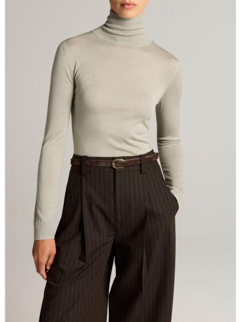 Vince Cashmere-Silk Slim Turtleneck Sweater