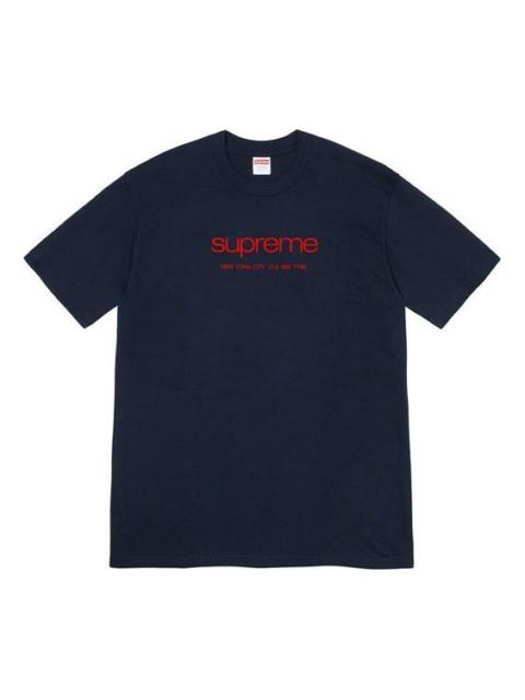 トップス Supreme Classic Logo S/S Top Navy XL Supreme Supreme Classic Logo Short-Sleeve Top 'Navy' | REVERSIBLE