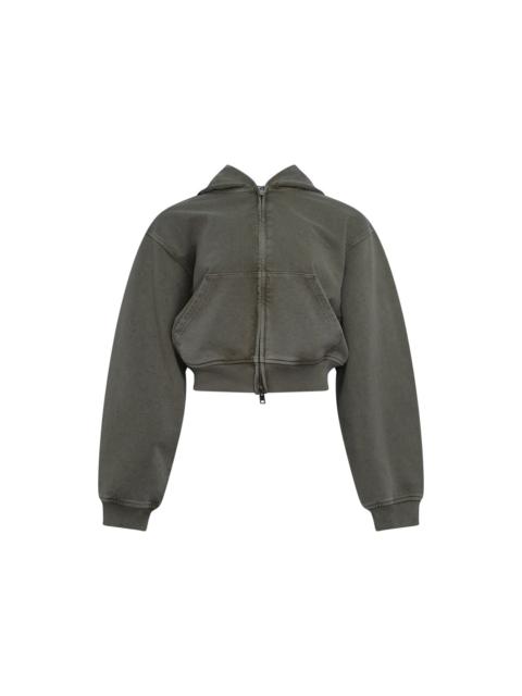 Alexander Wang Allover Hotfix Zip-Up Hoodie