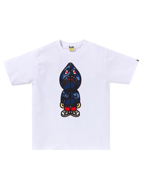 BAPE Color Camo Classic Milo Shark Tee 'White/Navy'